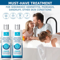 Roycederm Seborrheic Dermatitis Shampoo – Psoriasis, Dandruff & Folliculitis Care – Scalp Treatment for Itch, Flakes & Irritation