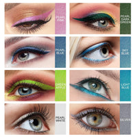 Ownest 14 Colors Eye Shadows Eyeliner Pen Set, Metallic Eyeliner Pencil Glitter Eye Liner for Women Eye Liner Professional Eye Makeup Set Colorful Eye Color
