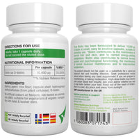 Pure Biotin 10,000 mcg, Hair Growth Supplement, D-Biotin, Clean Ingredients, 1-a-Day, 180 Capsules, Support Skin Health & Energy, Lab Verified, Vegan & Hypoallergenic, by Igennus