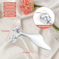 Running man Facial Roller Massager- Improves Complexion, Remove Eye Wrinkles, 3D Metal Face Massage Tool -Increase Firmness and Anti-Aging, Face Roller-Tightens & Tones Skin Appearance.