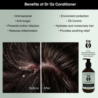 Dr Oz Conditioner with Tea Tree, Salicylic Acid and Oregano Oil. Helps Relieve Symptoms of Folliculitus, Psoriasis, Dandruff, Seborrheic Dermatitis and Itchy Scalp.