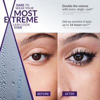 Avon Exxtravert Extreme Volume Mascara 9.5ml, With Silk-like Fibres For Extreme Volume And Buildability, For a Clump-free Look, Cruelty Free, Blackest Black