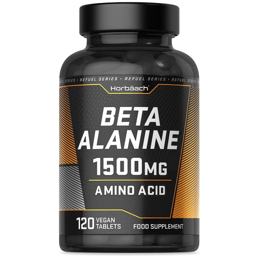 Beta Alanine 1500mg | 120 Vegan Tablets | Premium Amino Acid Supplement for Men & Women | by Horbaach
