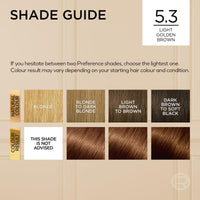 L'Oreal Paris Preference Hair Dye, Luminous Permanent Rich Hair Colour, Long Lasting Brilliance, Achieve Radiant, Salon-Inspired Results, Shade: 5.3, Virginia