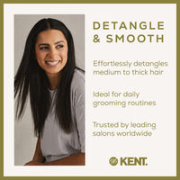 KENT Kent Brushes Handled Rake Comb SPC83 - Wide-Tooth Detangling Comb for Wet or Dry Hair, Strong Moulded Rubber with Easy-Grip Handle for Gentle, Tangle-Free Styling