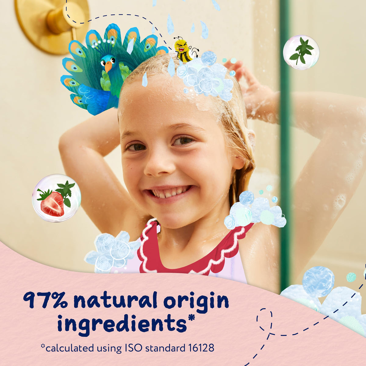 Childs Farm Tangle Taming Shampoo, Straight or Wavy Hair, Gentle and Tear Free, Strawberry and Mint, Kids, Baby, 250ml