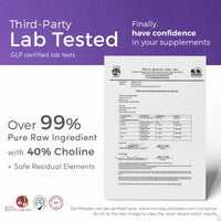 vP Vitality Pro Alpha GPC 300mg x 90 Capsules - Over 99% Purity and 40% Choline Third Party Tested - L-Alpha-Glycerylphosphorylcholine Supplement - Vitality Pro