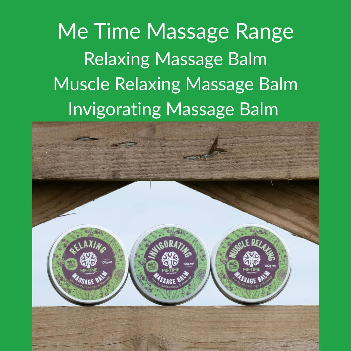 Me-Time Therapies Relaxing Massage Balm with Lavender, Geranium & Bergamot 100g – Professional Aromatherapy Balm for Relaxation & Reflexology – Me Time Therapies. Made in UK