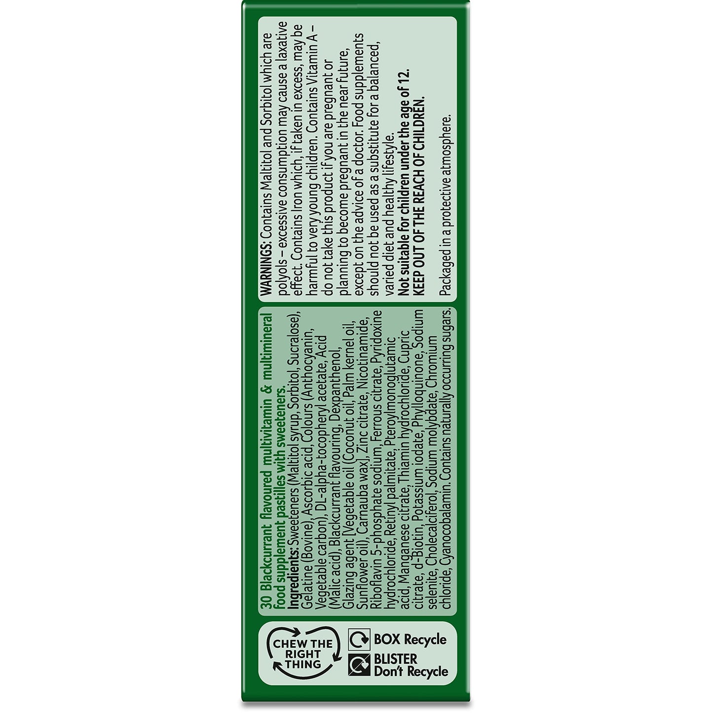 Bassetts Vitamins Man Multivitamins & Multiminerals Blackcurrant 30's