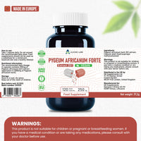 ALZURO LABS Alzuro Labs Pygeum Africanum | 5,000mg Equivalent | 250mg 20:1 Bark Extract (13% Phytosterols) | 120 Vegan Capsules | 4-Month Supply | Prunus africana | GMP & 3rd Party Lab Tested