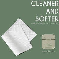 Whistle Wellness® Disposable Face Towel - Soft Biobased Super Absorbent Face Towels - 10"×12" Dry Face Wipes for Sensitive Skin - Makeup Remover Face Wipes - Resealable Box - 50 Count (1 Pack)