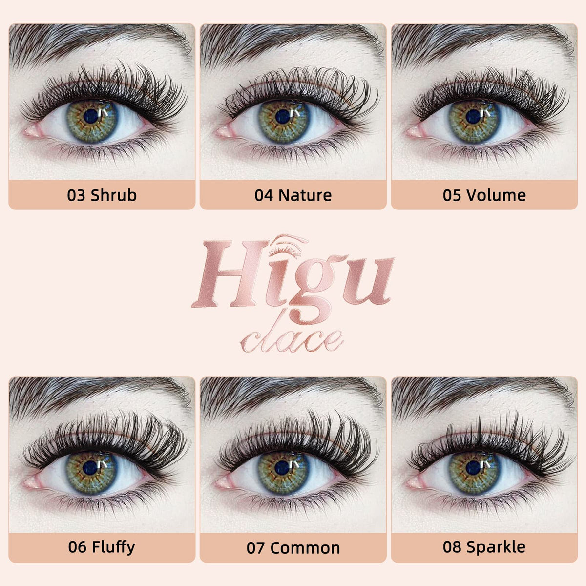Higu clace Lash Clusters DIY Eyelash Extensions 144 Pcs Cluster Eyelash Extensions 8-16mm Cluster Lashes C Curl Thin Stem Lash Clusters Reusable Makeup for Self-application (Volume-Big C 8-16mm)