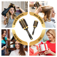 Hair Brush - SHINLEA Round Brush for Blow Drying 53MM Aluminium Curly Hair brush, Hairbrushes for Women Professional Curling, Hair Drying, Styling, Straightening and Shine