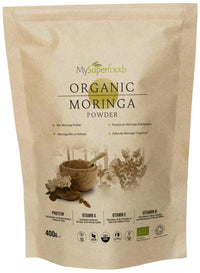 MySuperfoods Organic Moringa Powder 400g, Rich Source of Vitamin A & Riboflavin
