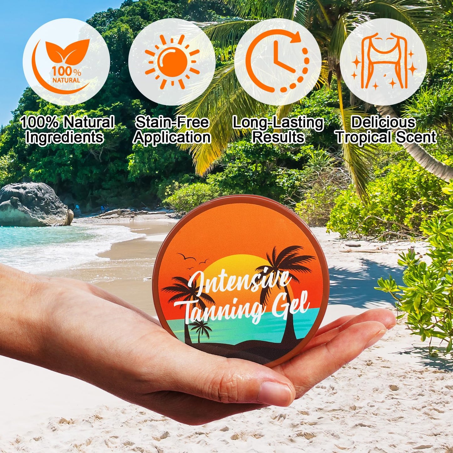 Sunbed Tanning Accelerator, Premium Tan Accelerator Cream - for Sunbeds & Outdoor Sun, with Carrot Tanning Cream, Achieve a Natural Tan Skin - 150g