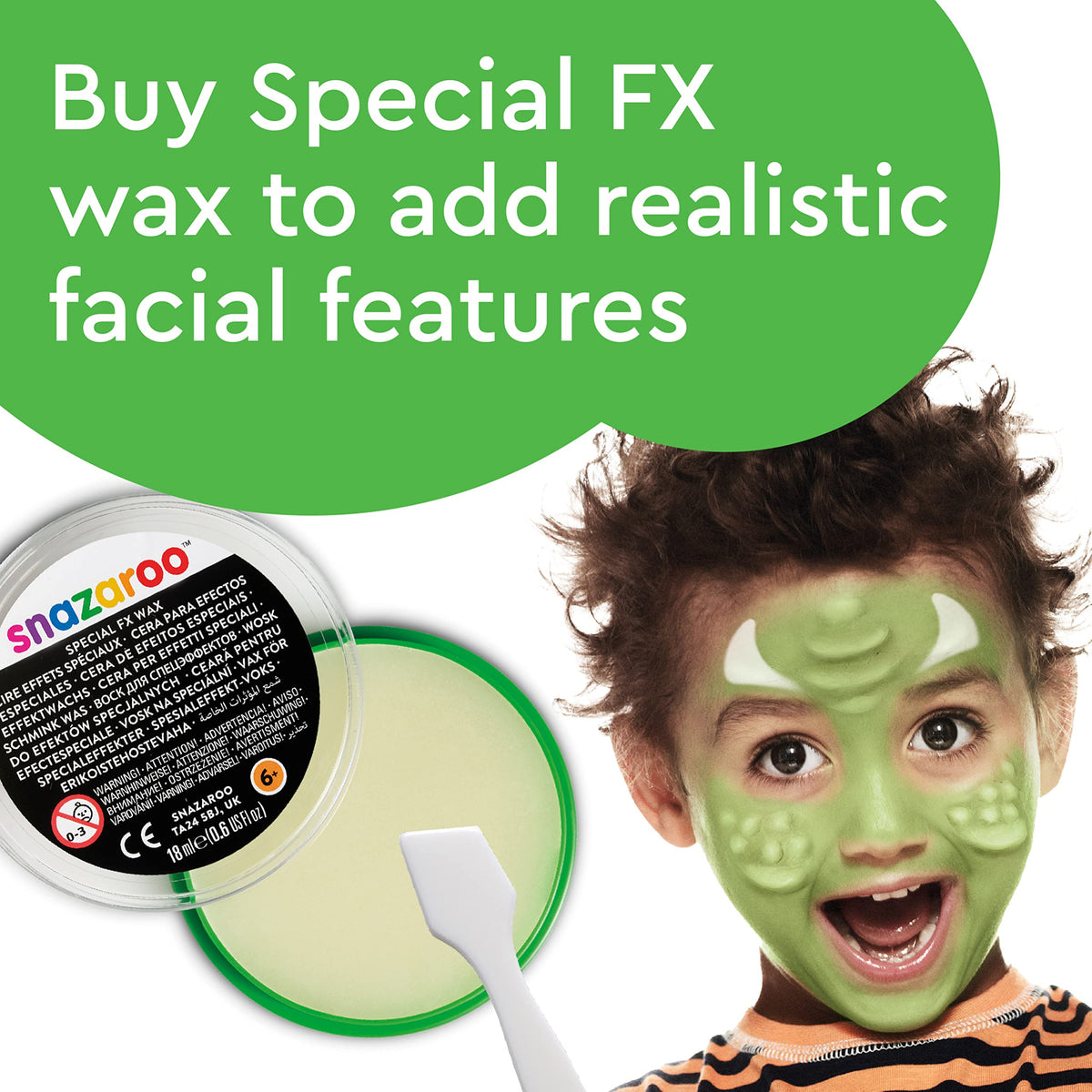 Snazaroo Animal World Face Painting Palette Kit for Kids & Adults, 8 Colours, 13pcs, Stencils, Brush, Sponge, Guide, Water Based, Easily Washable, Non-Toxic, Makeup, Body Painting & Parties