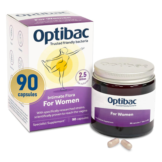 OptiBac Optibac Probiotics for Women - Vegan Probiotic Supplement, Scientifically Formulated for Vagina Flora - 90 Capsules