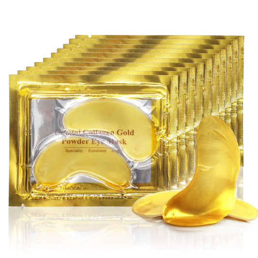 Tioueo 24K Gold Eye Pads, (25 Pairs) Anti Aging Anti Wrinkle Eye Patches, Eye Gel Pads or Puffy, Eyes Dark Circles, Hydrating, Remove Eye Bags