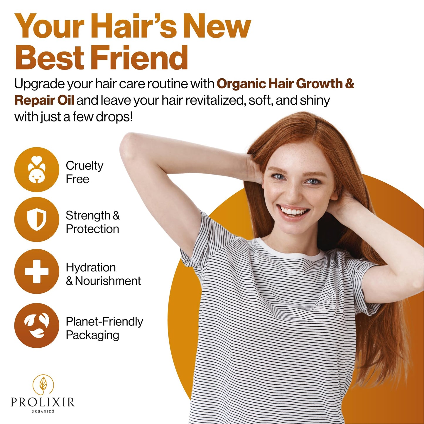 Organic Castor Oil with Rosemary, Argan, Jojoba, Almond & Coconut Oil - Natural Hair Loss Treatment