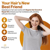 Organic Castor Oil with Rosemary, Argan, Jojoba, Almond & Coconut Oil - Natural Hair Loss Treatment