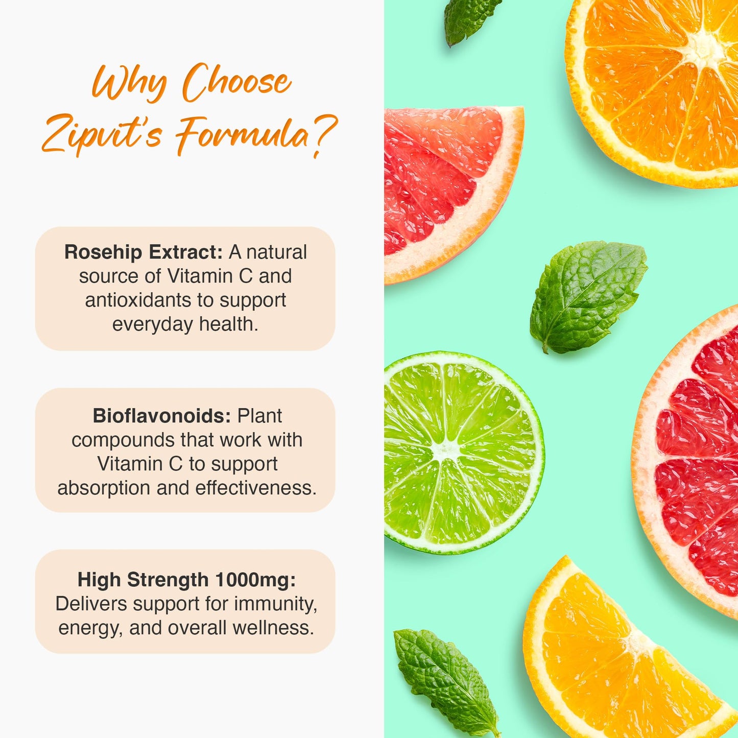 Zipvit Vitamin C 1000mg, 180 High Strength Vitamin C Tablets with Rosehip & Bioflavonoids, Vegan VIT C Supplement, Supports The Immune System and Reduction of Tiredness and Fatigue