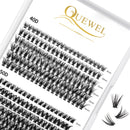 240Pcs Individual Lashes QUEWEL Cluster Lashes Individual Lash Extension 40D+50D C Curl Lashes Cluster DIY Look Like Eyelash Extensions Mix8-14mm at Home(40D+50D 0.07C MIX8-14mm)