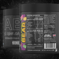 Applied Nutrition Bundle ABE Pre Workout 375g + JUG 2.5 LT Matt Black | All Black Everything Pre Workout Powder, Energy & Physical Performance with Creatine, Beta Alanine (Sour Gummy Bear)