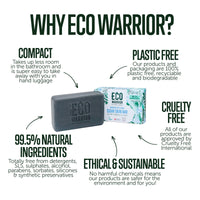 Little Soap Company Eco Warrior Charcoal Clear Skin Soap Bar | Vegan, Cruelty-Free, eco friendly, Natural | Moisturising Charcoal, Grapeseed, and Anti-Bacterial Tea Tree Essential Oils | No SLS or Parabens | 100g