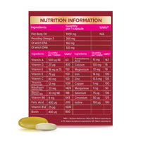 Sevenseas Seven Seas Omega-3 and Multivitamins Woman, with Biotin and Iron, 30-Day Duo Pack