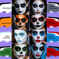 YBUETE Light Blue Face Body Paint, Professional Paint for Halloween Cosplay Costume Party, Full-coverage Multi-Color Cream Makeup Blendable Body Painting for Adults Halloween Cosplay SFX Makeup Paint