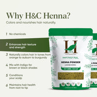 H&C HERBAL INGREDIENTS EXPERT H&C Neutral Henna Powder/Colorless Henna/Cassia Powder (Cassia Obovata) - 227G (1/2 Lb) | For Conditioning Your Hair Without Coloring.