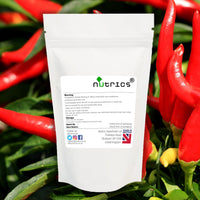 Nutrics® Cayenne Pepper 550mg 90 V Capsules (1 Month Supply) - Cayenne Pepper Supplement - Suitable for Vegan Vegetarian Halal & Kosher Diet