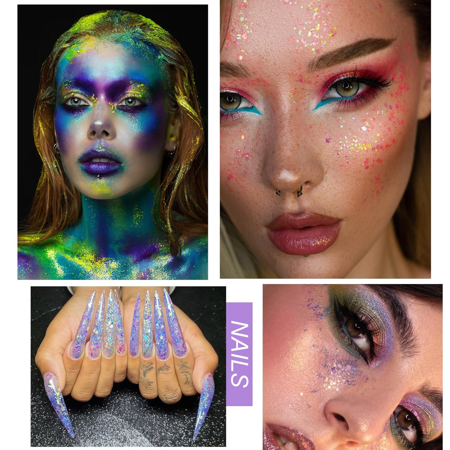 Bezavea 40-Color Eyeshadow Palette with Highly Pigmented Glitters and Shimmers for Day or Night Makeup Looks