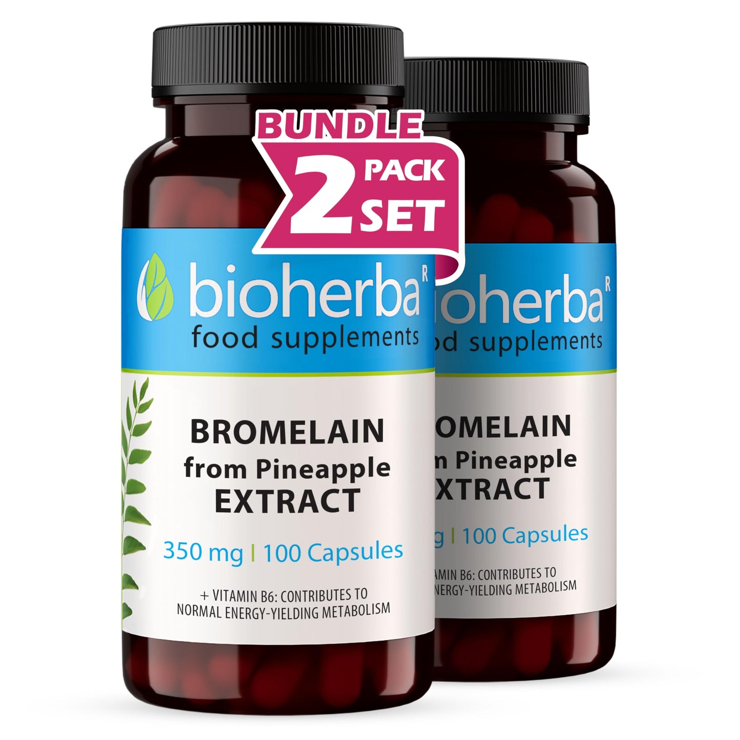 BROMELAIN Capsules - 350 mg High-Potency Digestive Enzyme Support - 200 Count for Enhanced Health and Wellness by BIOHERBA