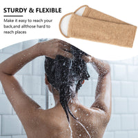 Generic Hemp Back Scrubber, 100% Natural Exfoliating Back Strap with Mitt,Durable Machine Washable,Exfoliating Loofah Back Scrubber with Handles for Shower Bath Men and Women