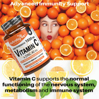NUTRABYTES Nutrabytes High Strength 1,500mg Vitamin C & 40mg Zinc Supplement, 60 Capsules | Advanced Immune Support with Zinc, Rosehip & Citrus Bioflavonoids | 1 Month | Vegan Capsules | UK Made