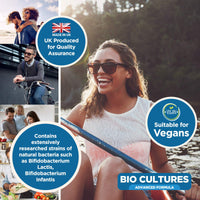 60 Billion CFU Bio Cultures Probiotics with Prebiotics 30 Capsules Multi Strain Advanced Formula for Men and Women by Natures Zest