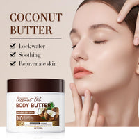 EliiSkinn Coconut Body Butter 200g – Intense Moisturizer for Dry Skin, Enriched with Coconut Oil. Deeply Nourishes, Soothes, and Hydrates for Silky Smooth Skin. Daily Skin Care Routine，Create Silky Skin