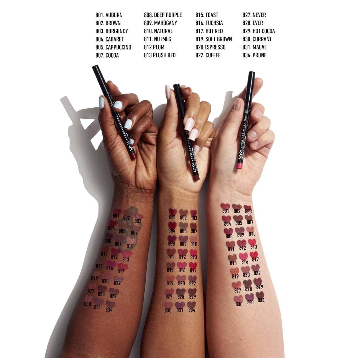 NYX PROFESSIONAL MAKEUP NYX Professional Makeup Slim Lip Pencil, Buttery Soft, Long-Wear Lip Liner, Creamy Precision Lip Liner for a Defined Pout, High-Shine Pairing, Shade: 804 Cabaret