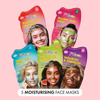 7th Heaven Variety Pack of 5 Clay, Cream & Peel-Off Face Mask – Hydrating & Moisturising Formula Suitable For All Skin Types – Vegan & Cruelty-Free Skincare gift set