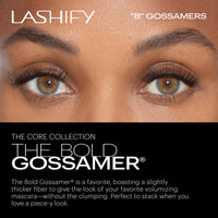 Lashify Bold 14mm Gossamer DIY Eyelash Extensions Refill, Black, Easy False Eyelashes for a Natural Look