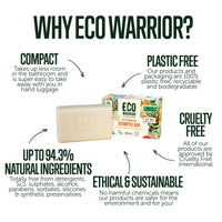 Little Soap Company Eco Warrior Deeply Nourishing Shampoo Bar | Vegan, Cruelty Free, Natural, No SLS or Parabens | Eco Friendly Cleansing | Hydrating Pink Clay, Pure Orange & Ginger Essential Oil for Healthy Hair | 100g