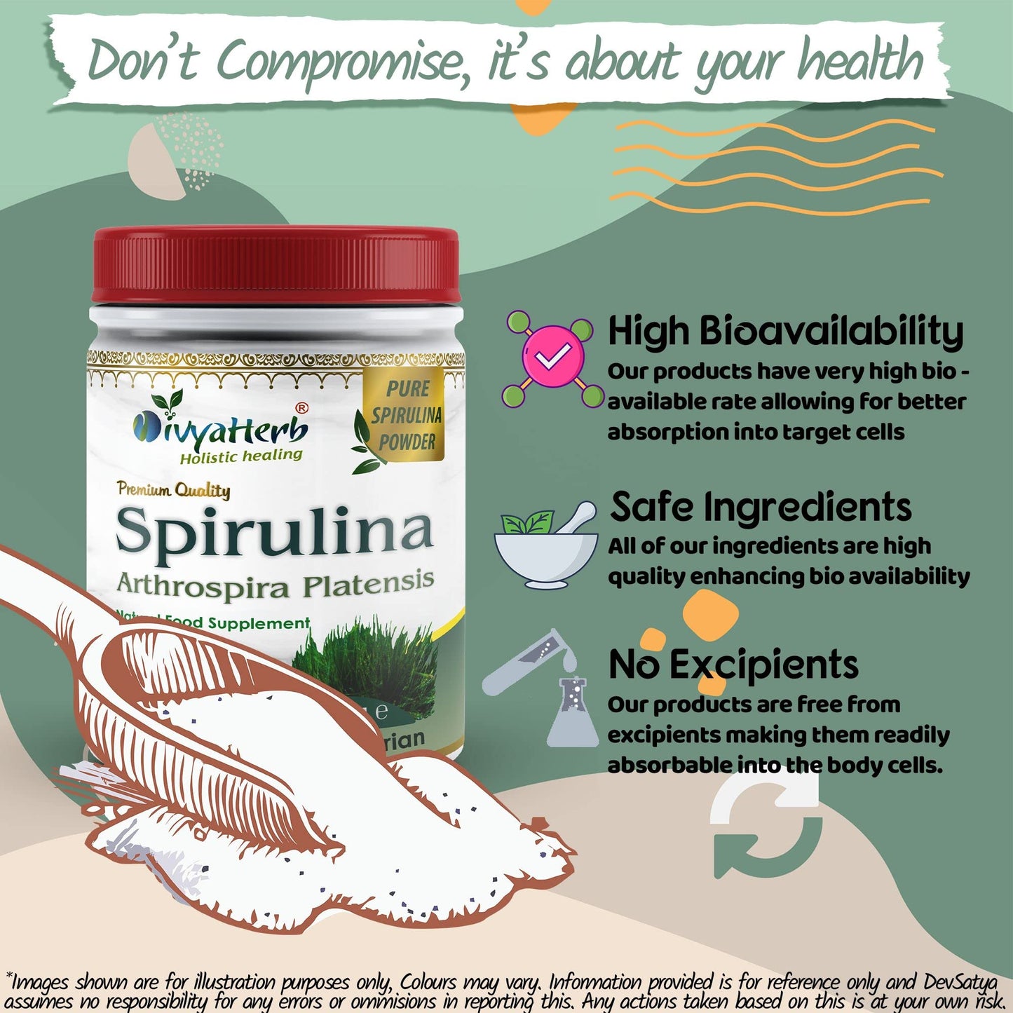 DivyaHerb Spirulina Powder