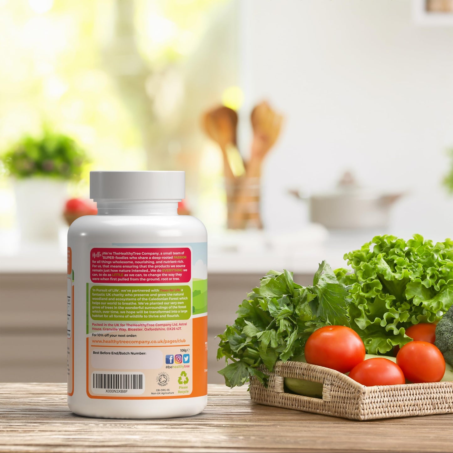 Organic Turmeric Capsules by TheHealthyTree Company - High Strength with BioPerine Black Pepper Extract - Vegan Turmeric Curcumin Root Tablets - 120 x 750mg per Capsule