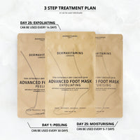 Dermavitamins Advanced Foot Mask Bag - Repairs Dry Feet (Peeling)