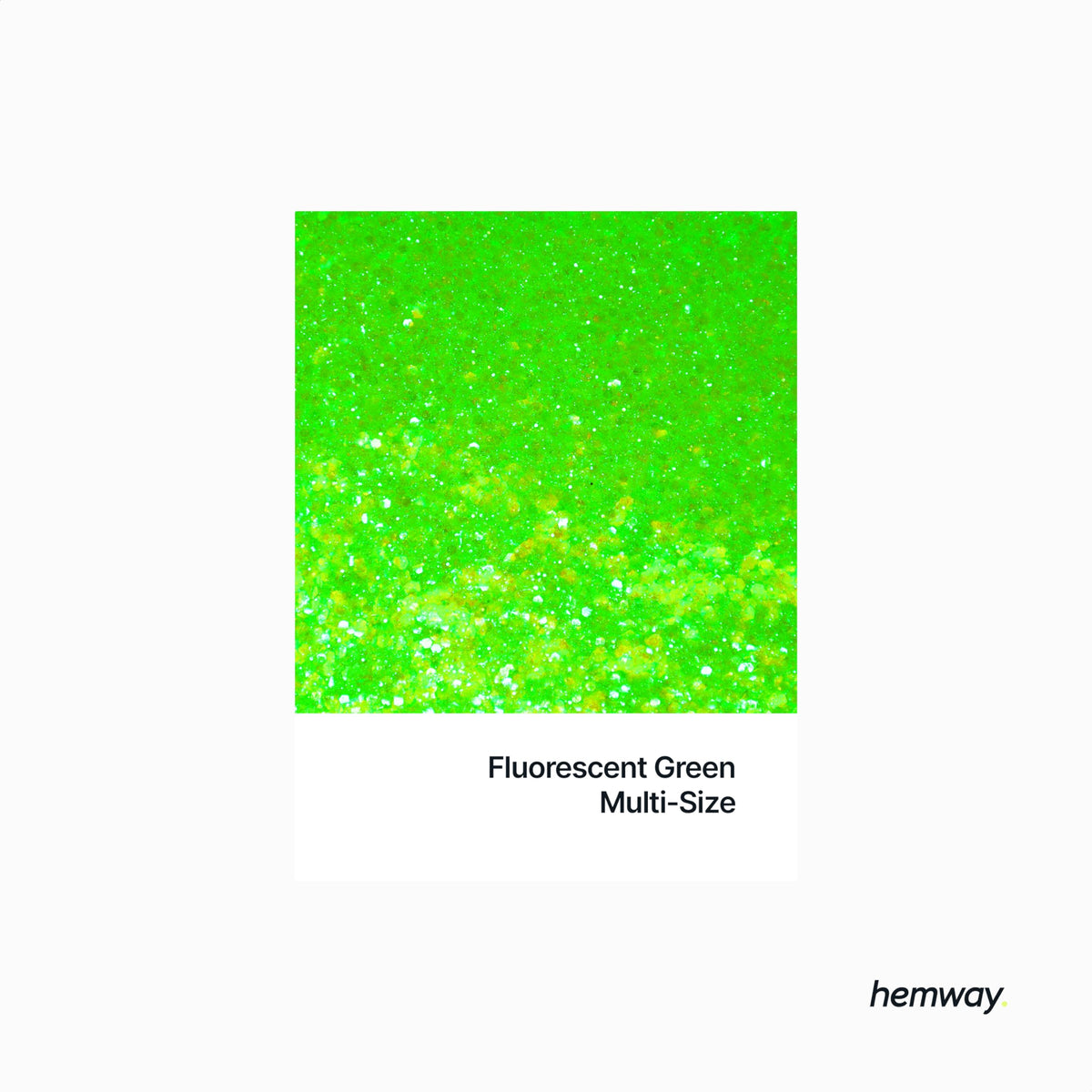 Hemway Fluorescent Green Glitter Multi-Size 120g/4.2oz Metallic Resin Craft Glitter Flake Sequins for Epoxy Tumblers Hair Face Body Eye Glitter Nail Art Festival DIY Party Decorations