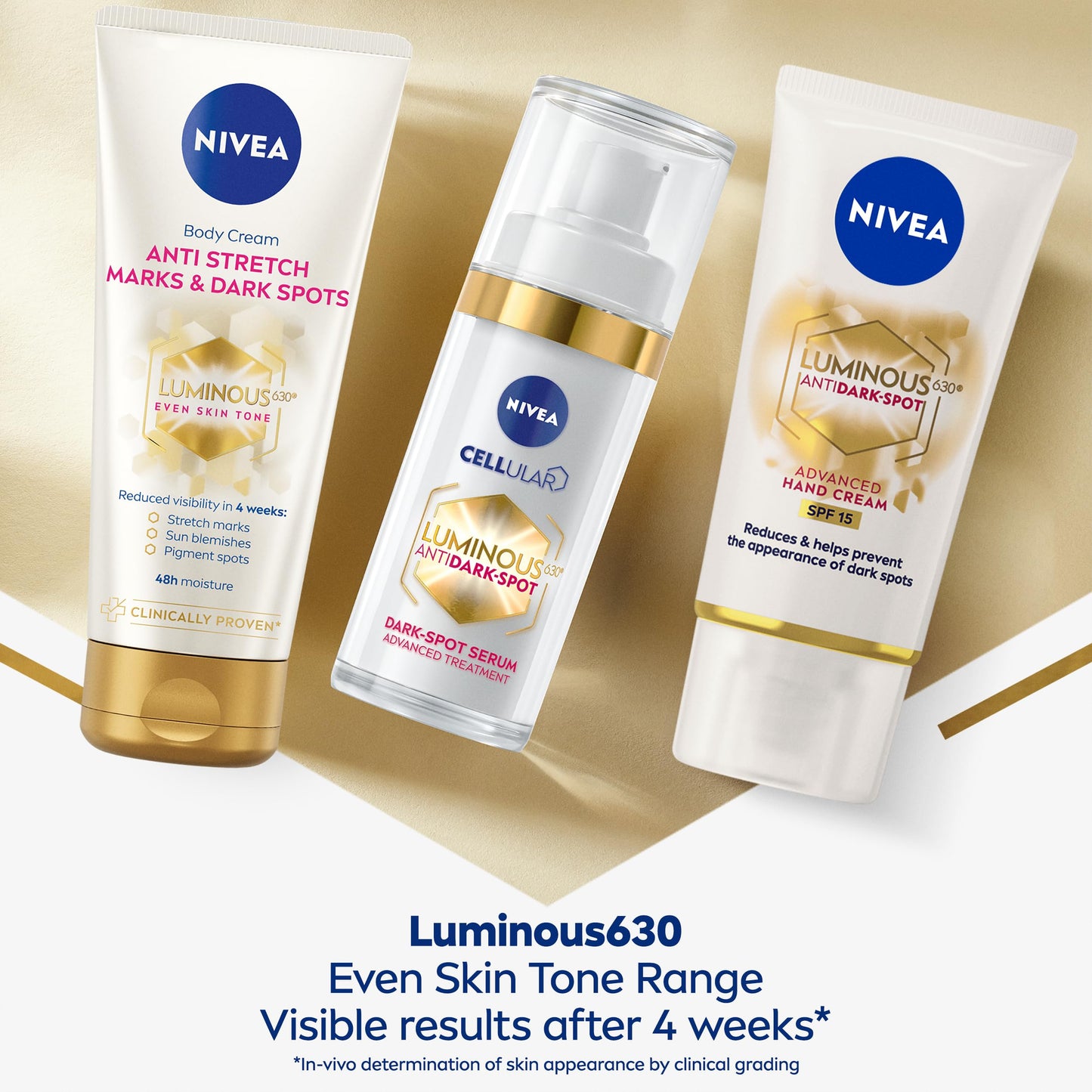NIVEA LUMINOUS 630 Anti Dark Spot Advanced Hand Cream (50ml), Skin Cream Enriched With Hyaluronic Acid, Nourishing Hand Cream For Luminous Skin