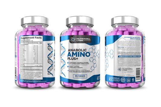 Anabolic Amino Acid Plus+ BCAA Tablet (180 Chewable Amino Acids) with Vitamin B6 to Reduce Tiredness and Fatigue