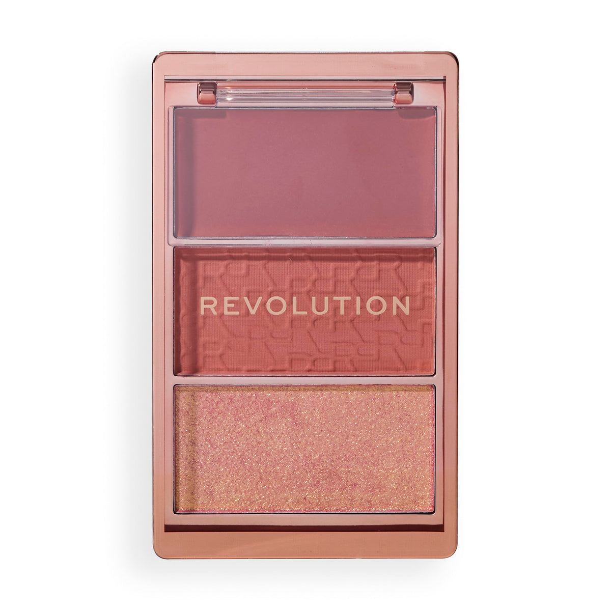 Revolution Skincare London Revolution, Blush Icon Palette, Cream & Pressed Powder Blusher, Highly Pigmented, Face Palette, Vegan & Cruelty-Free, 3 Shades, Aura Points Rose