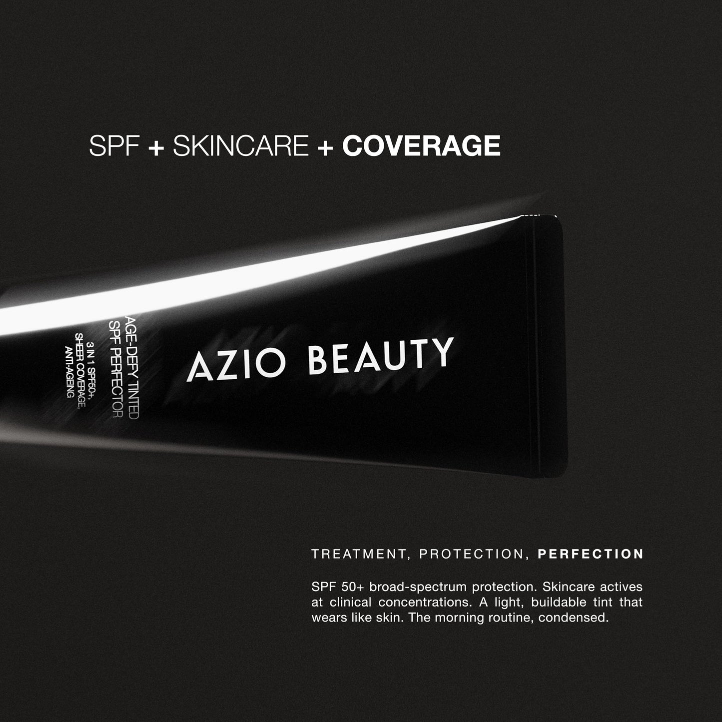 AZIO BEAUTY Azio Beauty SPF 50+ Tinted Anti-Aging Moisturiser 35ml Light – Broad Spectrum UVA/UVB/HEV Protection - Hydrating Sheer Coverage Blurs Pores & Smoothes Fine Lines with Matrixyl & Niacinamide